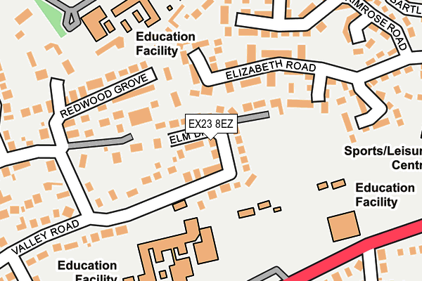 EX23 8EZ map - OS OpenMap – Local (Ordnance Survey)