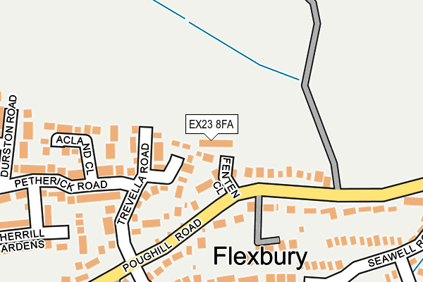 EX23 8FA map - OS OpenMap – Local (Ordnance Survey)