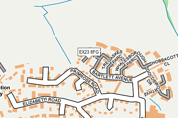 EX23 8FG map - OS OpenMap – Local (Ordnance Survey)