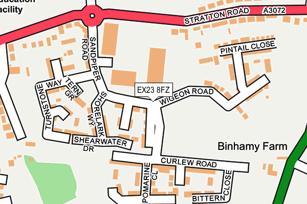 EX23 8FZ map - OS OpenMap – Local (Ordnance Survey)