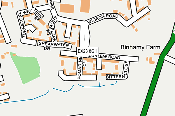 EX23 8GH map - OS OpenMap – Local (Ordnance Survey)