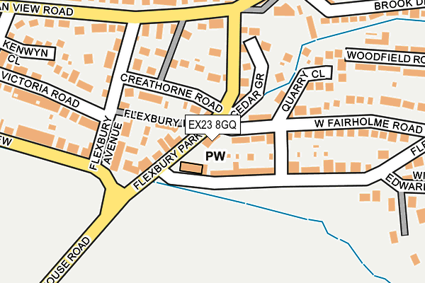 EX23 8GQ map - OS OpenMap – Local (Ordnance Survey)