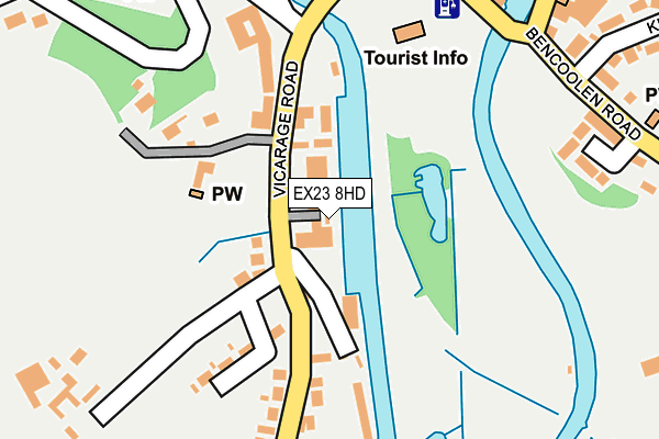 EX23 8HD map - OS OpenMap – Local (Ordnance Survey)