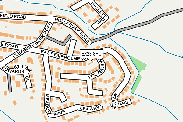 EX23 8HU map - OS OpenMap – Local (Ordnance Survey)