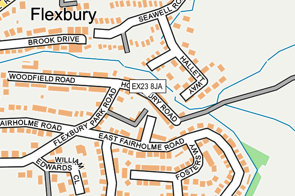 EX23 8JA map - OS OpenMap – Local (Ordnance Survey)