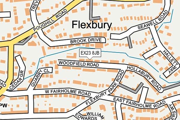 EX23 8JB map - OS OpenMap – Local (Ordnance Survey)