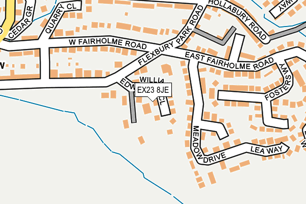 EX23 8JE map - OS OpenMap – Local (Ordnance Survey)