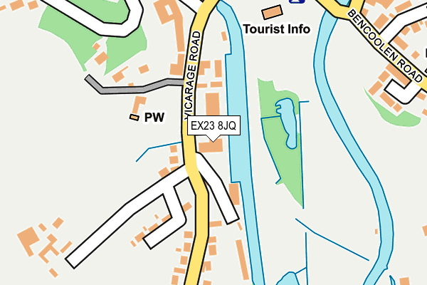 EX23 8JQ map - OS OpenMap – Local (Ordnance Survey)