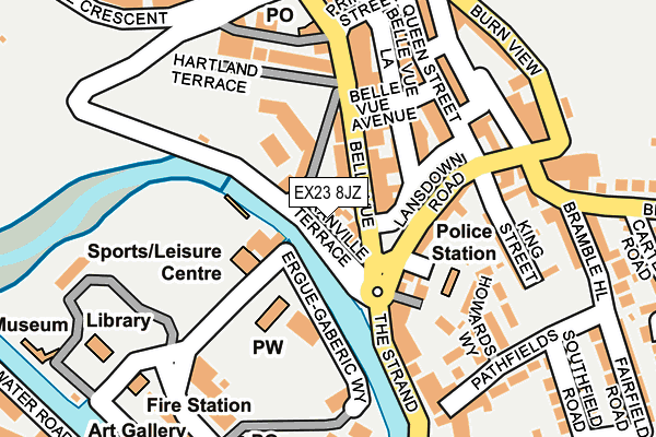 EX23 8JZ map - OS OpenMap – Local (Ordnance Survey)