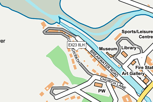 EX23 8LH map - OS OpenMap – Local (Ordnance Survey)