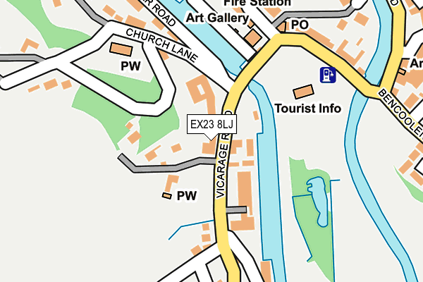 EX23 8LJ map - OS OpenMap – Local (Ordnance Survey)