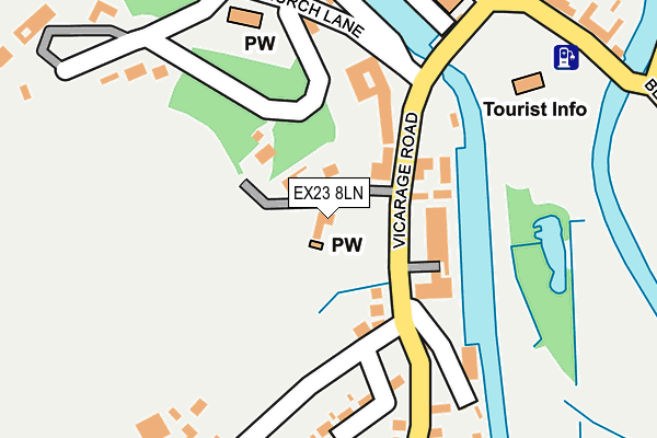 EX23 8LN map - OS OpenMap – Local (Ordnance Survey)