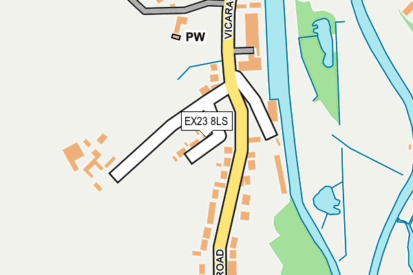 EX23 8LS map - OS OpenMap – Local (Ordnance Survey)