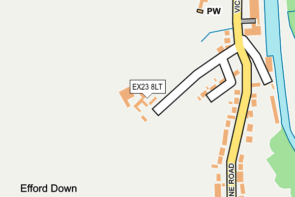 EX23 8LT map - OS OpenMap – Local (Ordnance Survey)