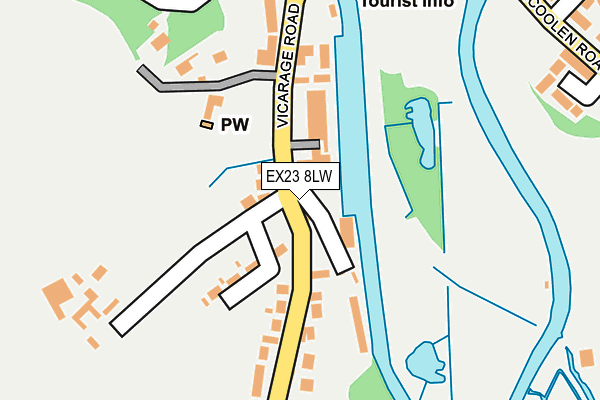 EX23 8LW map - OS OpenMap – Local (Ordnance Survey)