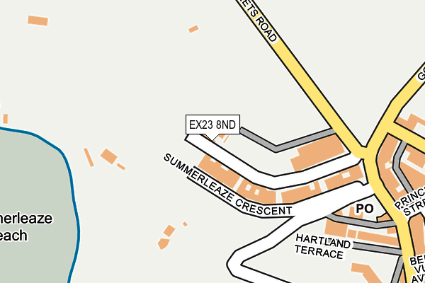 EX23 8ND map - OS OpenMap – Local (Ordnance Survey)