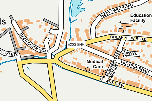EX23 8NH map - OS OpenMap – Local (Ordnance Survey)
