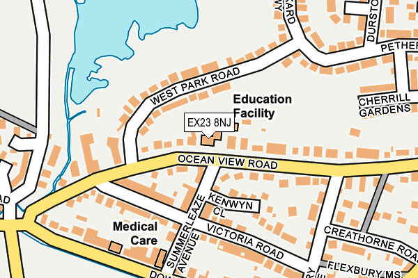 EX23 8NJ map - OS OpenMap – Local (Ordnance Survey)