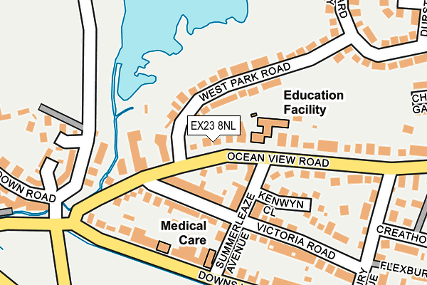 EX23 8NL map - OS OpenMap – Local (Ordnance Survey)
