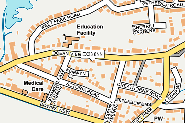 EX23 8NN map - OS OpenMap – Local (Ordnance Survey)