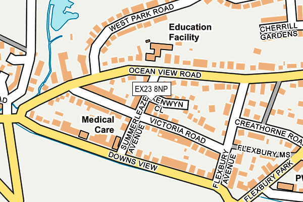 EX23 8NP map - OS OpenMap – Local (Ordnance Survey)
