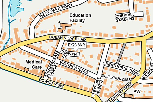 EX23 8NR map - OS OpenMap – Local (Ordnance Survey)