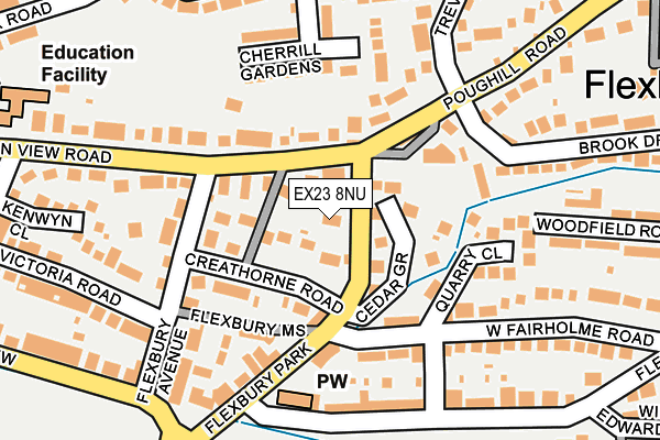 EX23 8NU map - OS OpenMap – Local (Ordnance Survey)