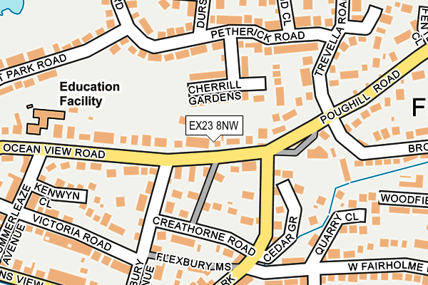 EX23 8NW map - OS OpenMap – Local (Ordnance Survey)