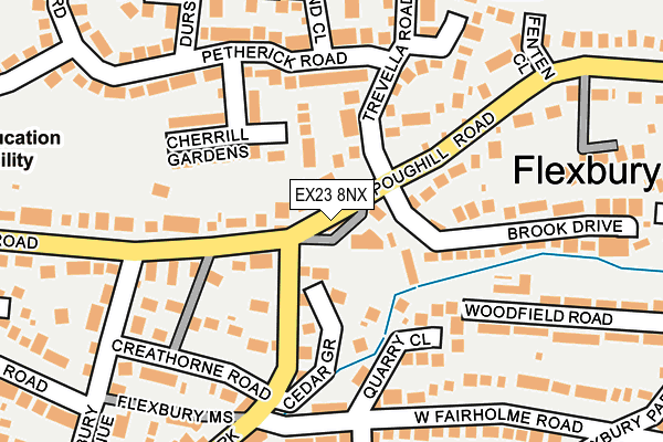 EX23 8NX map - OS OpenMap – Local (Ordnance Survey)