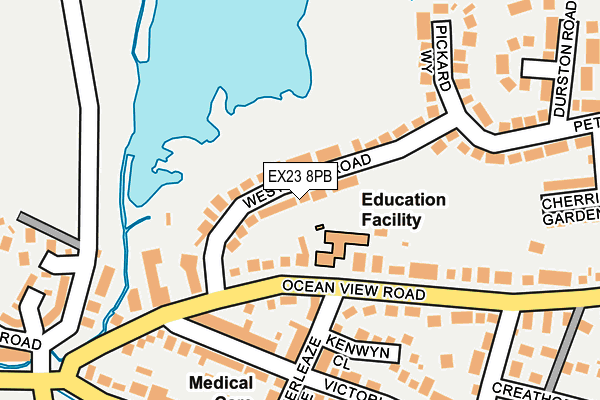 EX23 8PB map - OS OpenMap – Local (Ordnance Survey)