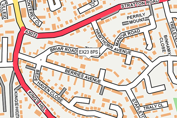 EX23 8PS map - OS OpenMap – Local (Ordnance Survey)
