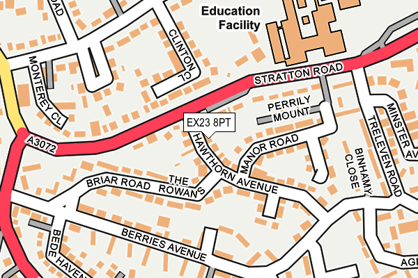 EX23 8PT map - OS OpenMap – Local (Ordnance Survey)