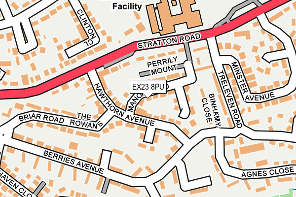 EX23 8PU map - OS OpenMap – Local (Ordnance Survey)