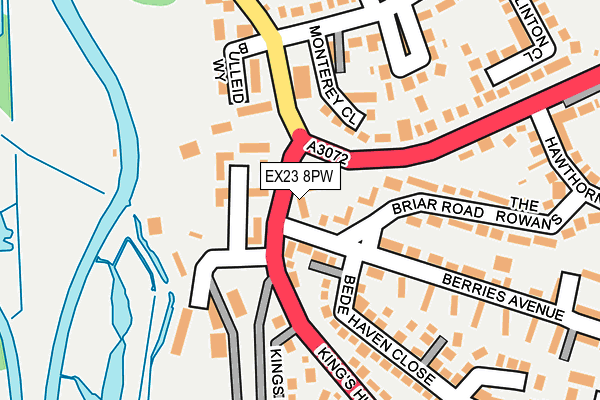 EX23 8PW map - OS OpenMap – Local (Ordnance Survey)