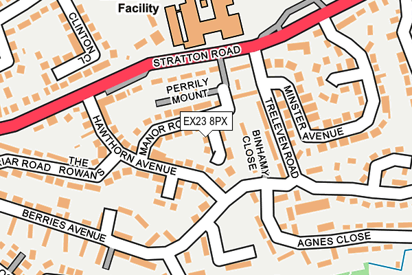 EX23 8PX map - OS OpenMap – Local (Ordnance Survey)