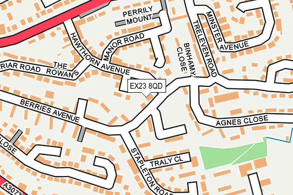 EX23 8QD map - OS OpenMap – Local (Ordnance Survey)
