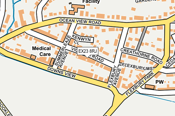 EX23 8RJ map - OS OpenMap – Local (Ordnance Survey)