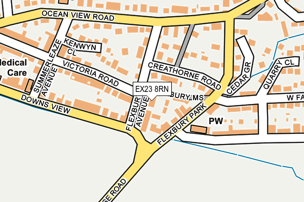 EX23 8RN map - OS OpenMap – Local (Ordnance Survey)