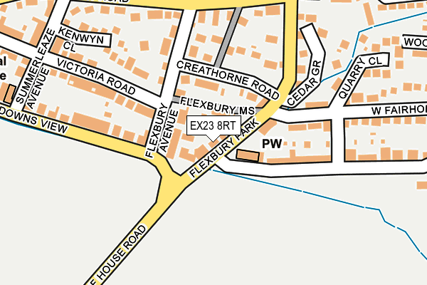 EX23 8RT map - OS OpenMap – Local (Ordnance Survey)