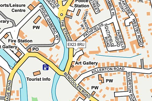 EX23 8RU map - OS OpenMap – Local (Ordnance Survey)
