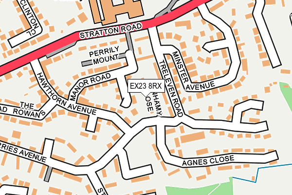 EX23 8RX map - OS OpenMap – Local (Ordnance Survey)