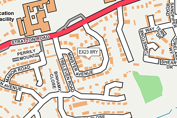 EX23 8RY map - OS OpenMap – Local (Ordnance Survey)