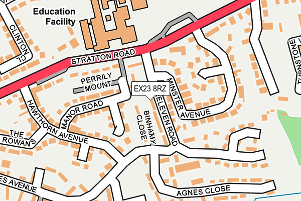 EX23 8RZ map - OS OpenMap – Local (Ordnance Survey)