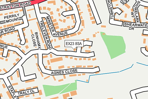 EX23 8SA map - OS OpenMap – Local (Ordnance Survey)