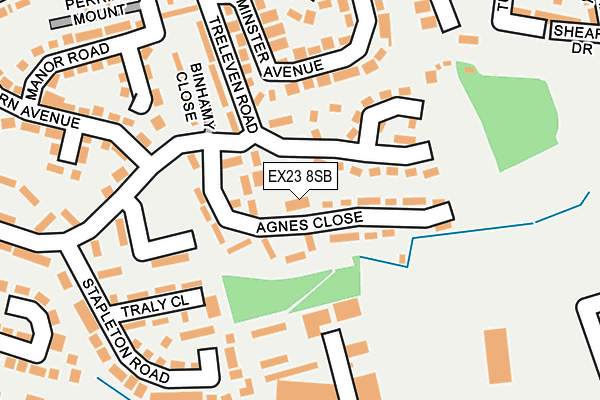 EX23 8SB map - OS OpenMap – Local (Ordnance Survey)