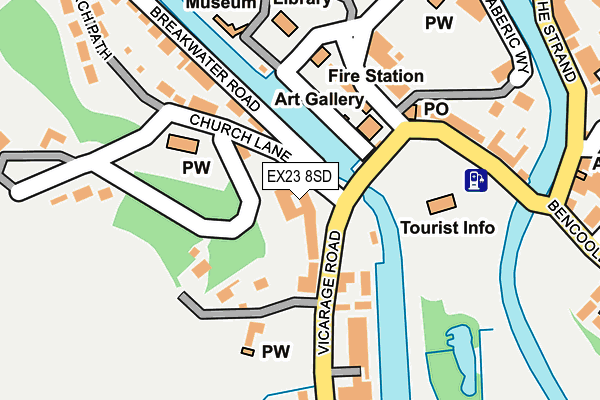 EX23 8SD map - OS OpenMap – Local (Ordnance Survey)