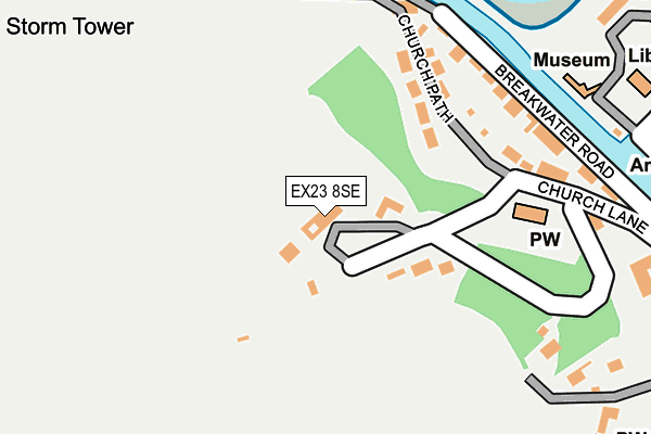 EX23 8SE map - OS OpenMap – Local (Ordnance Survey)