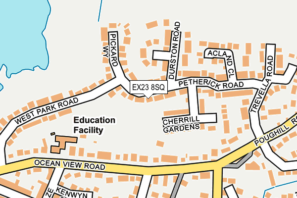 EX23 8SQ map - OS OpenMap – Local (Ordnance Survey)