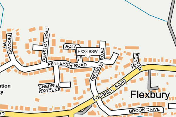 EX23 8SW map - OS OpenMap – Local (Ordnance Survey)