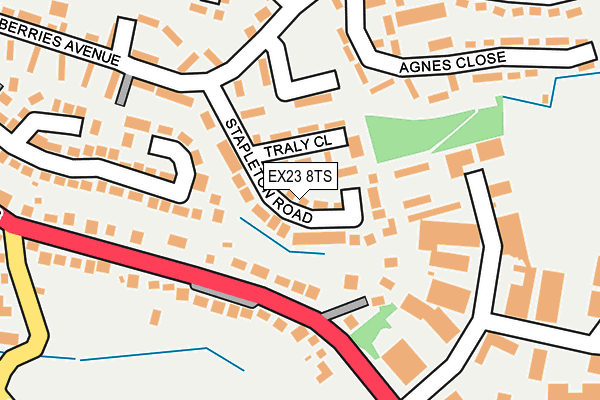 EX23 8TS map - OS OpenMap – Local (Ordnance Survey)